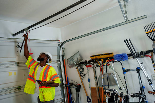 Professional Garage Door Panel Replacement technician working in Rock County County, MN